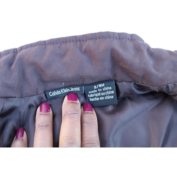 Calvin Klein Brown Puffer Vest for infant 3-6 Months | Infant Baby Outerwear - Picture 3 of 5